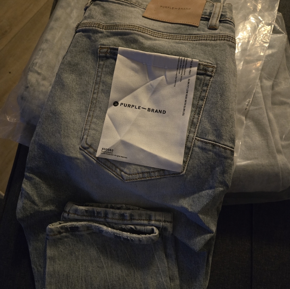 Purple jeans